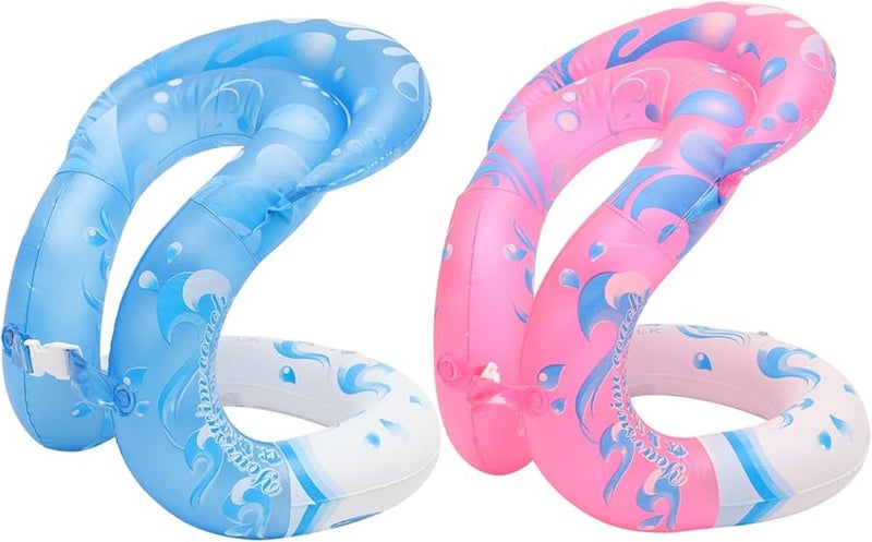 Large Inflatable PVC Double Swimming Rings Set of 2 for Pool Fun and Swim Training - Image 1